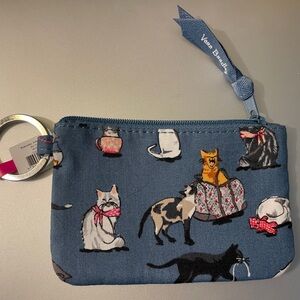 Vera Bradley Cat’s Meow Zip ID Case Coin Purse Wallet.